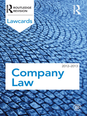 cover image of Company Lawcards 2012-2013